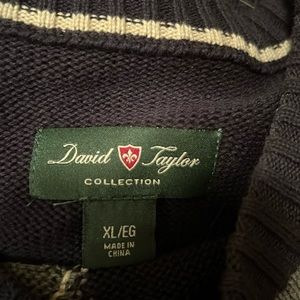 Navy blue gray sweater